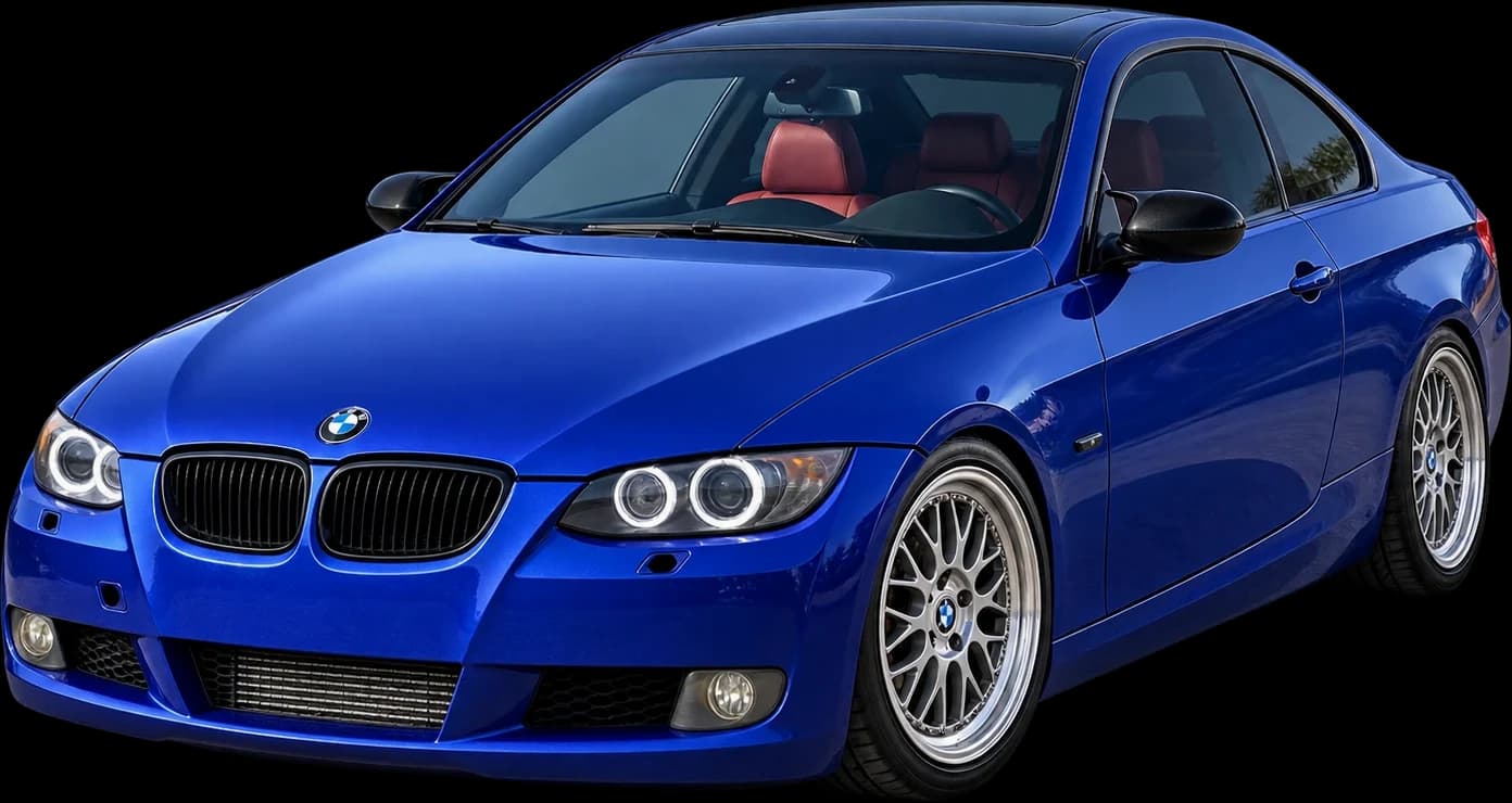 2008 BMW E92 335i, front three-quarter view